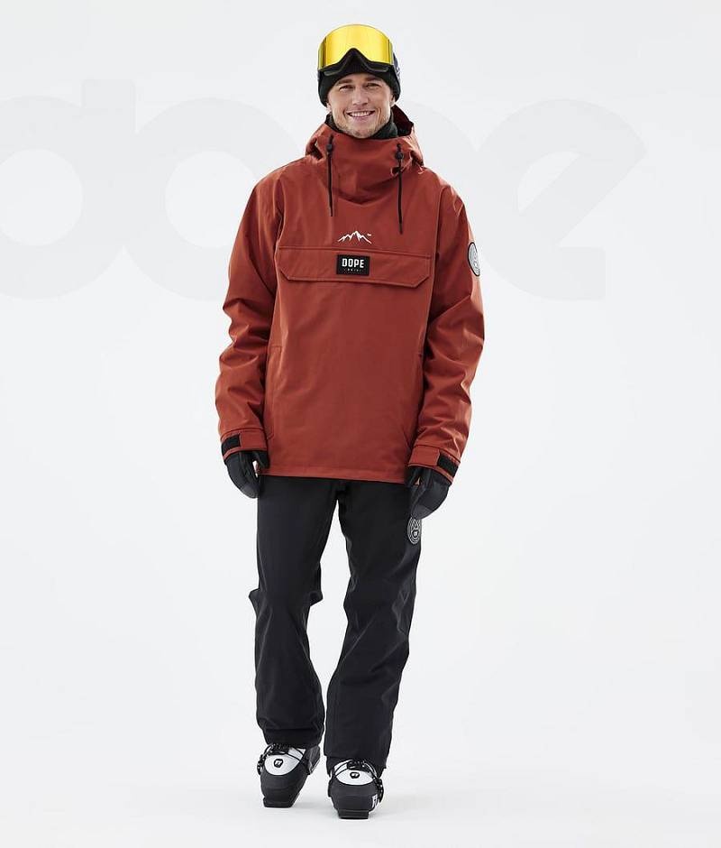 Red Men's Dope Blizzard Ski Jackets | India_D2042