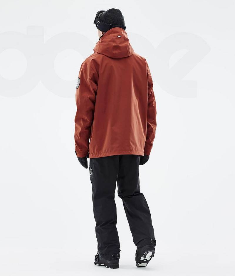 Red Men's Dope Blizzard Ski Jackets | India_D2042