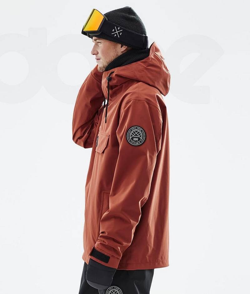 Red Men's Dope Blizzard Ski Jackets | India_D2042