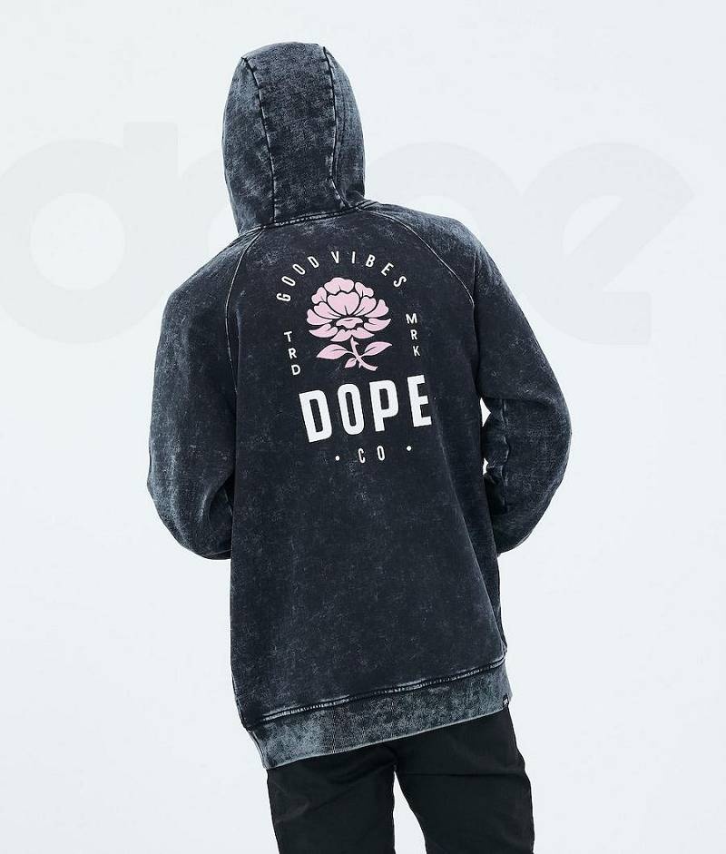 Rose Black Men's Dope Daily Hoodies | India_D2432