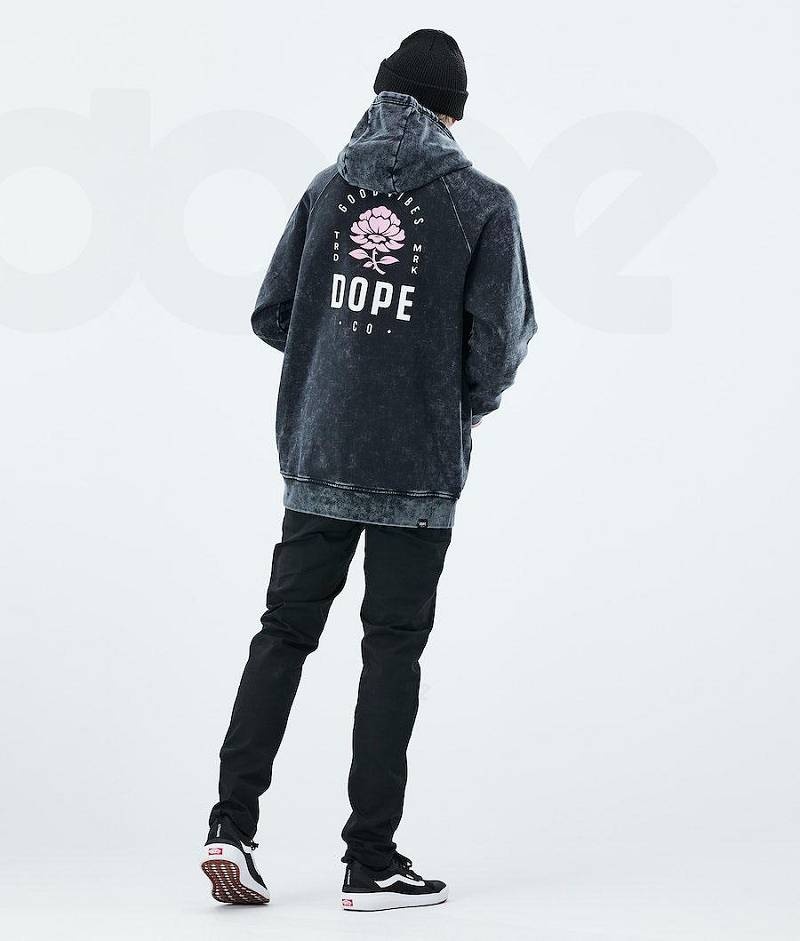 Rose Black Men's Dope Daily Hoodies | India_D2432