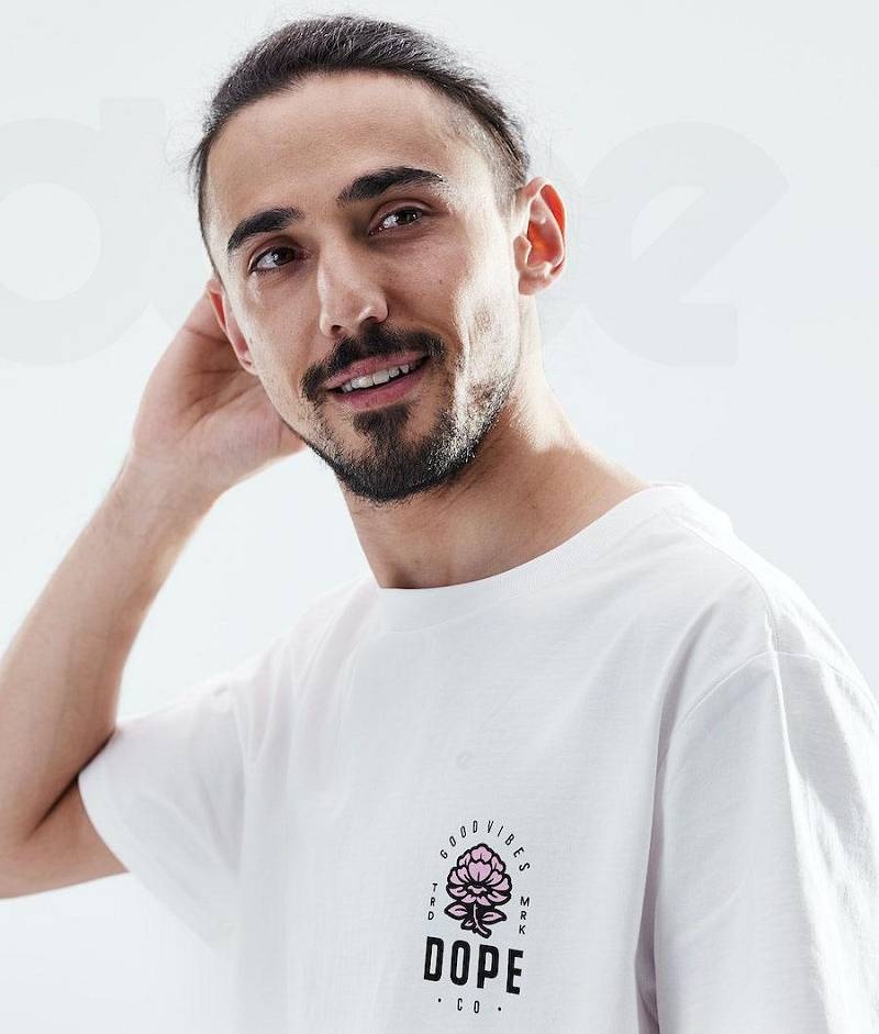 Rose White Men's Dope Daily T-shirts | India_D2508