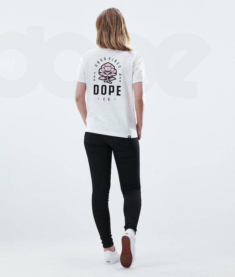 Rose White Women's Dope Regular T-shirts | India_D1908