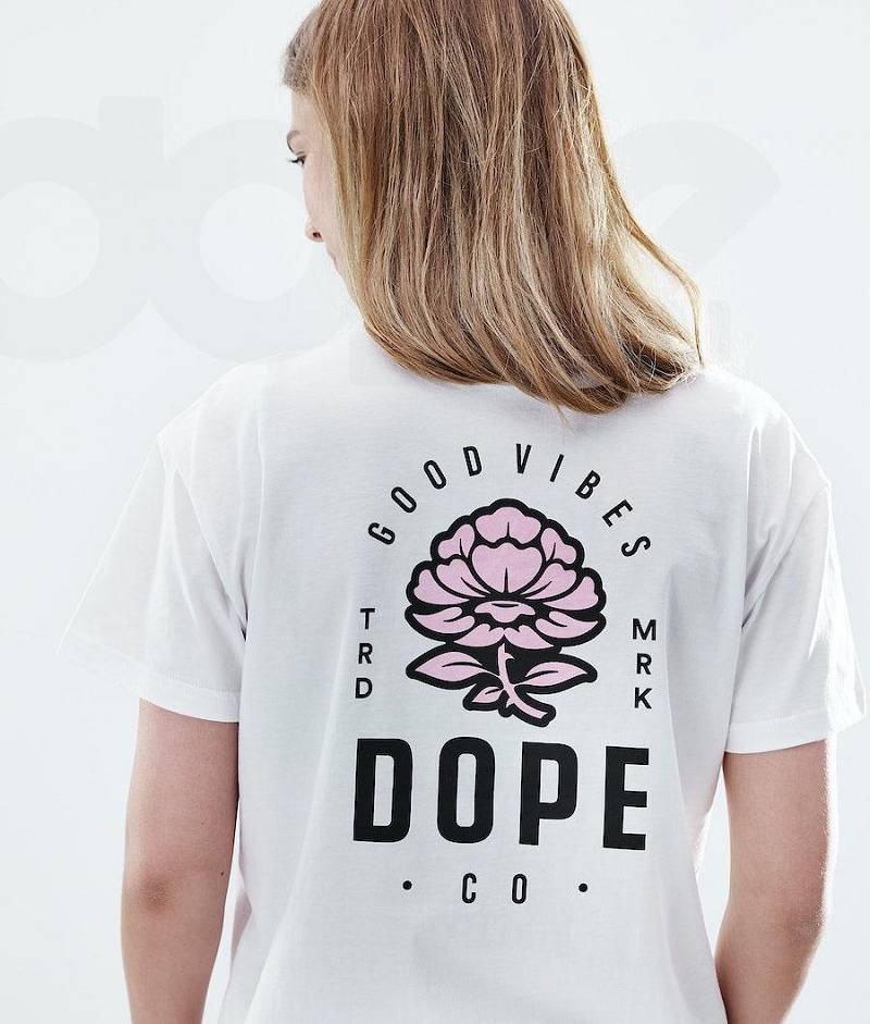 Rose White Women's Dope Regular T-shirts | India_D1908