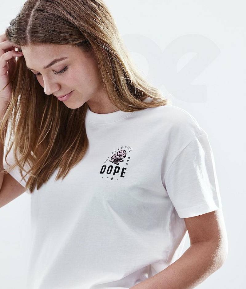 Rose White Women's Dope Regular T-shirts | India_D1908