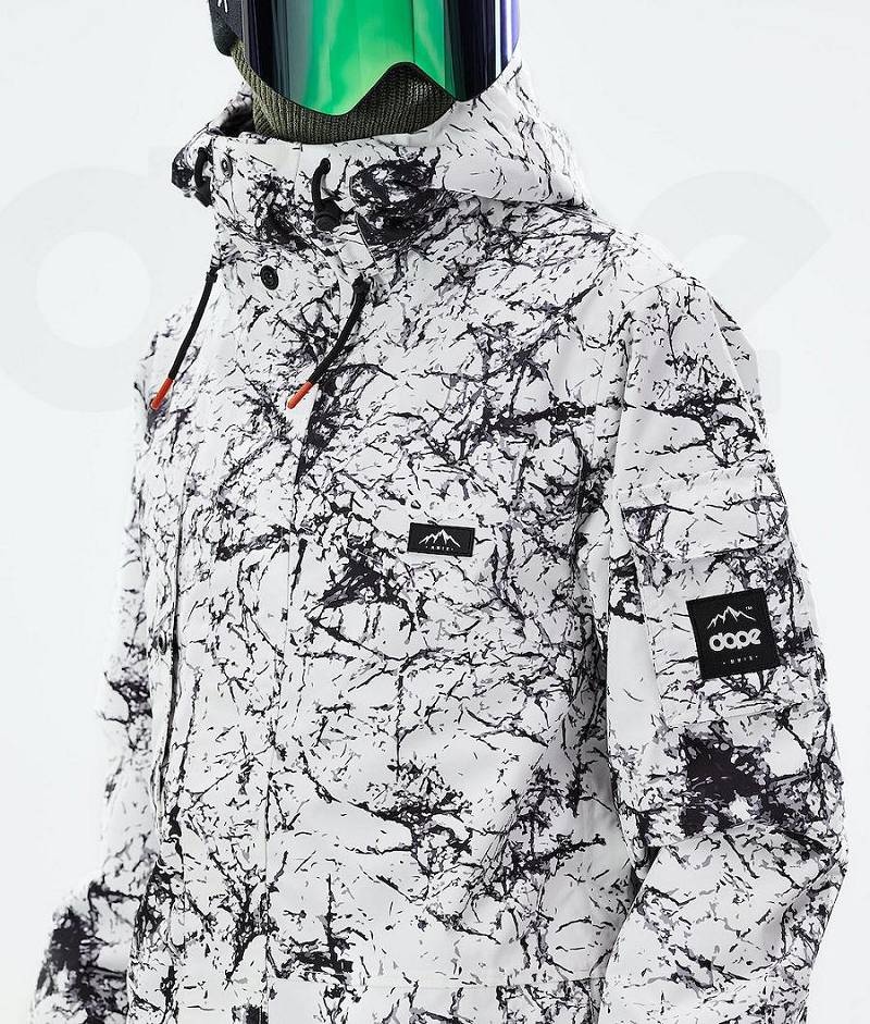 White Black Men's Dope Adept 2021 Snowboard Jackets | India_D1524