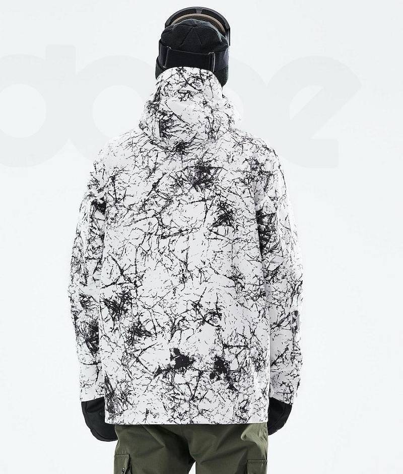 White Black Men's Dope Adept 2021 Snowboard Jackets | India_D1524