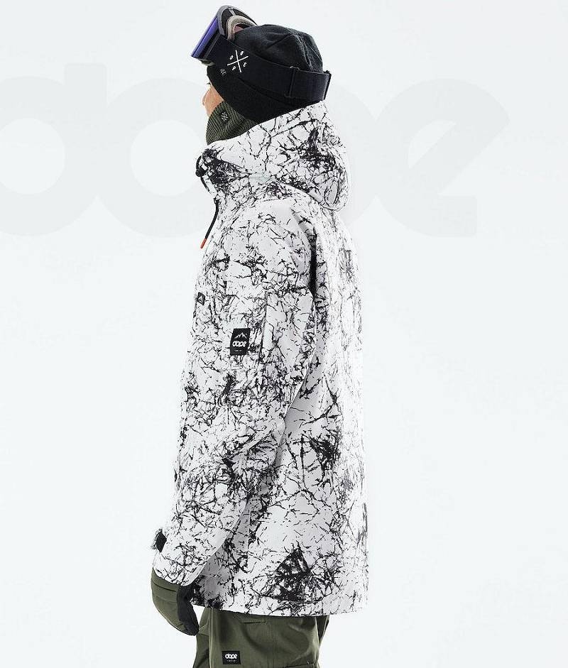 White Black Men's Dope Adept 2021 Snowboard Jackets | India_D1524