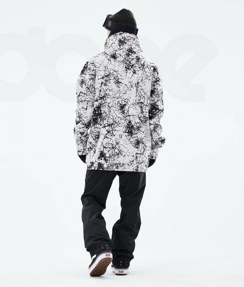 White Black Men's Dope Yeti 2021 Snowboard Jackets | India_D1867