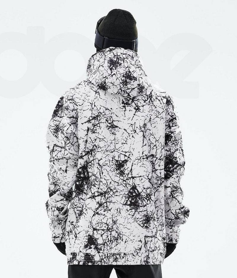 White Black Men's Dope Yeti 2021 Snowboard Jackets | India_D1867