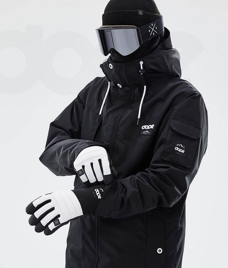 White Men's Dope Ace Snowboard Gloves | India_D1293