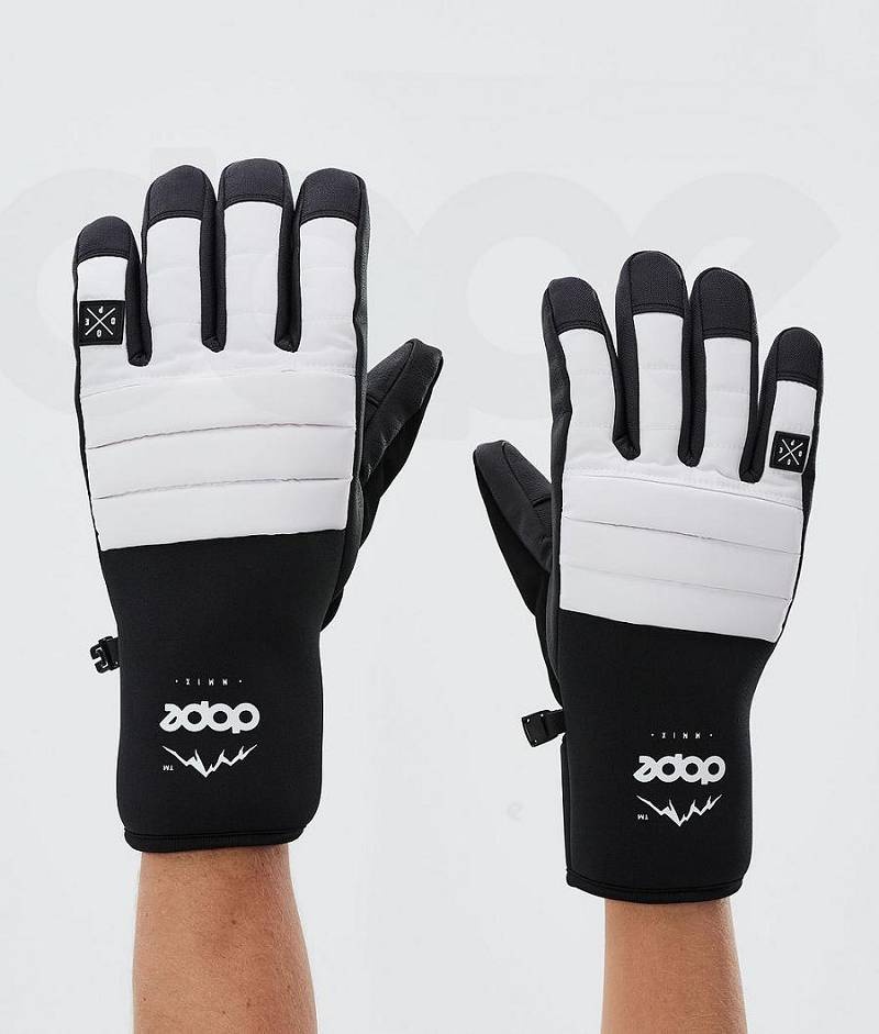 White Men\'s Dope Ace Snowboard Gloves | India_D1293