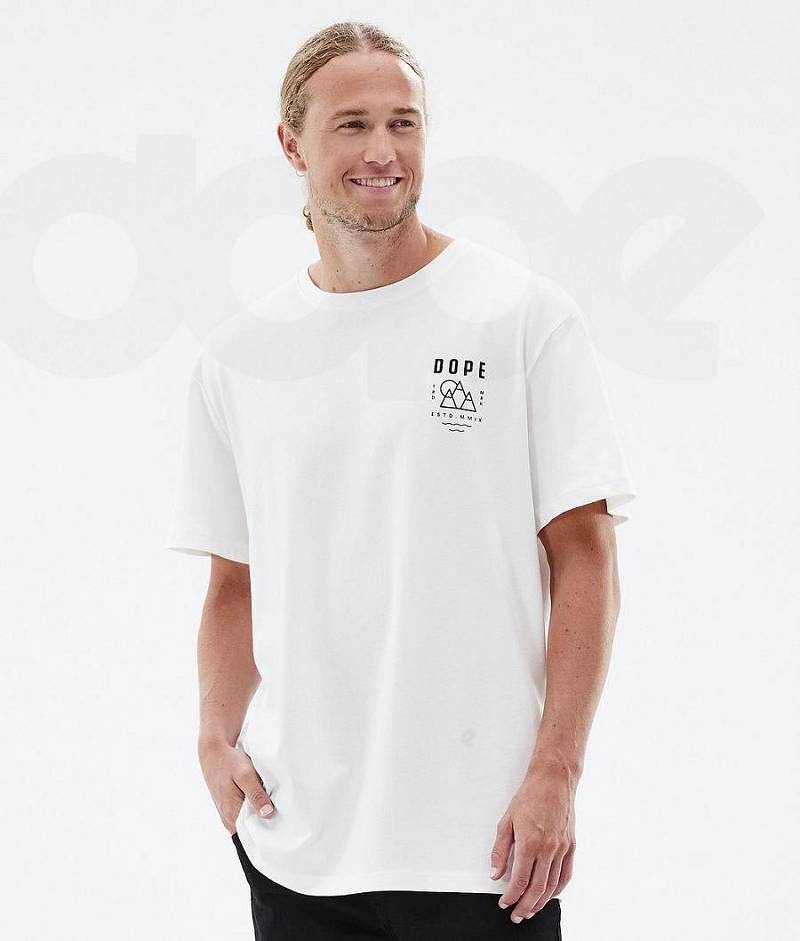 White Men's Dope Standard T-shirts | India_D1134