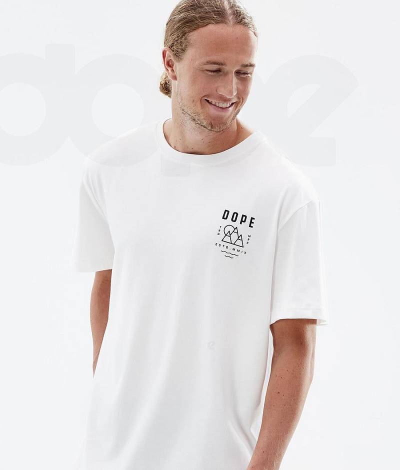 White Men's Dope Standard T-shirts | India_D1134