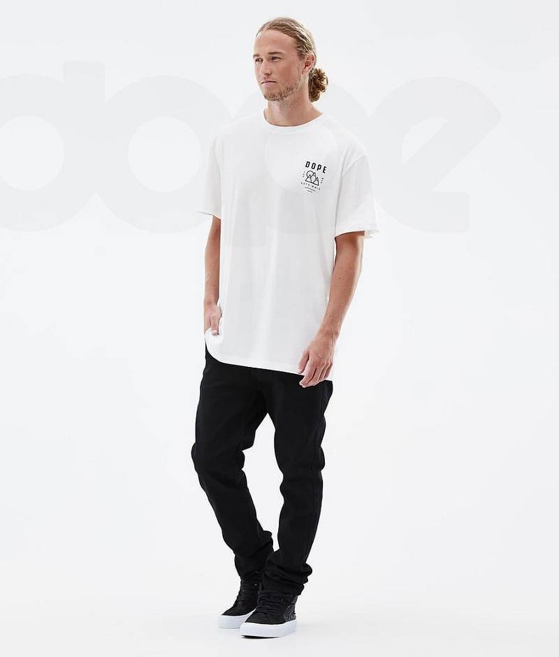 White Men's Dope Standard T-shirts | India_D1134