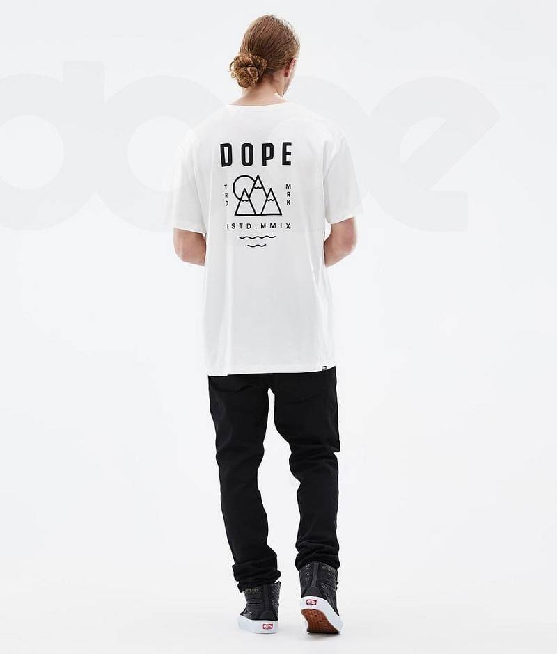 White Men's Dope Standard T-shirts | India_D1134