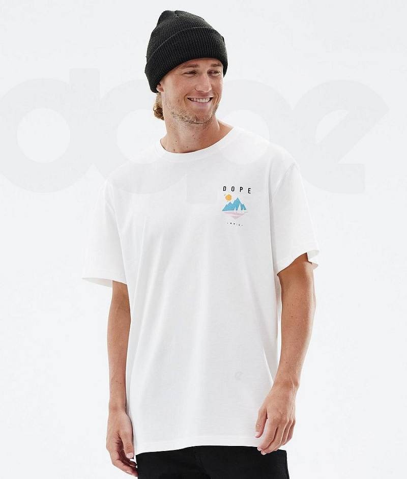 White Men's Dope Standard T-shirts | India_D2479