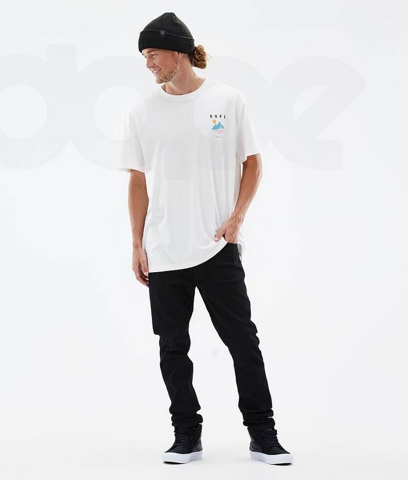 White Men's Dope Standard T-shirts | India_D2479