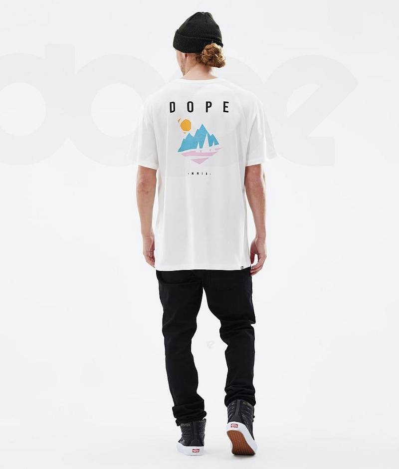 White Men's Dope Standard T-shirts | India_D2479