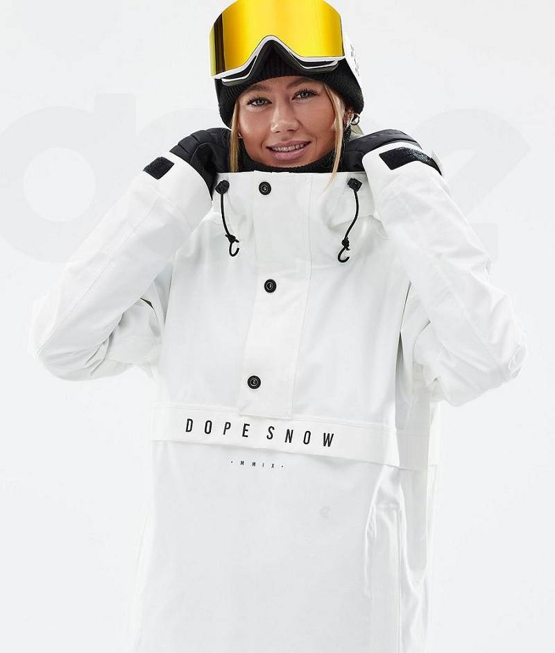 White Women's Dope Legacy W Snowboard Jackets | India_D1972