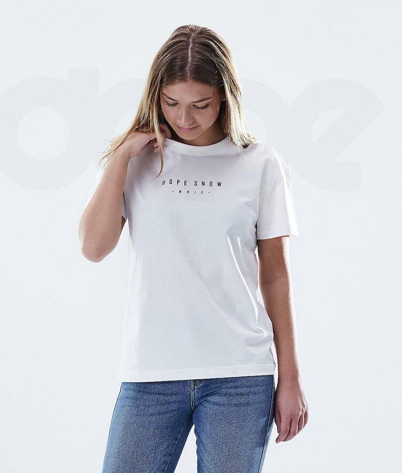 White Women's Dope Regular T-shirts | India_D1071