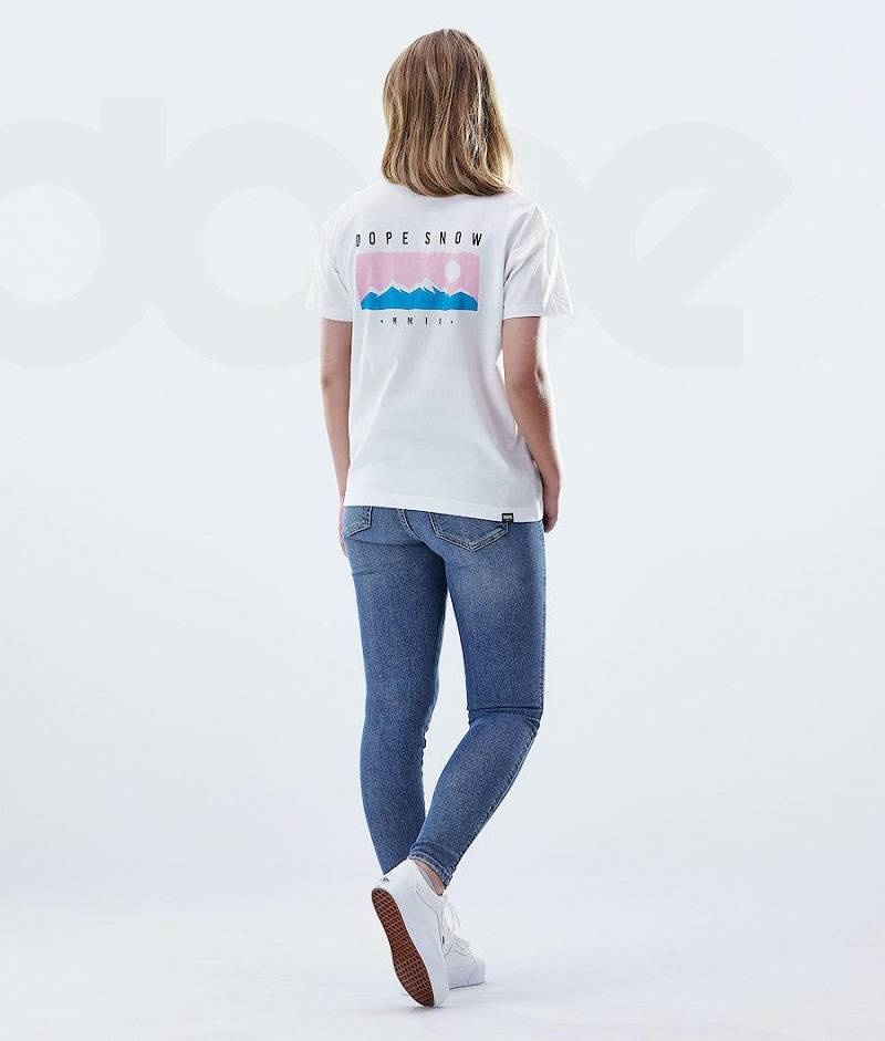 White Women's Dope Regular T-shirts | India_D1071