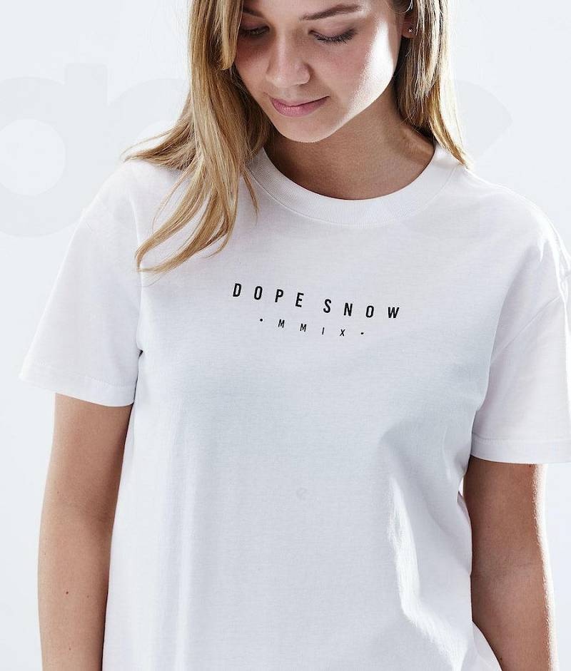 White Women's Dope Regular T-shirts | India_D1071