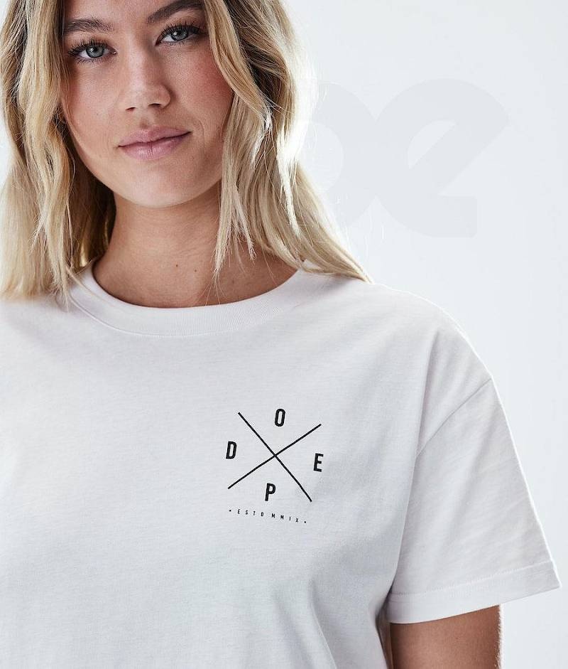 White Women's Dope Regular T-shirts | India_D1719