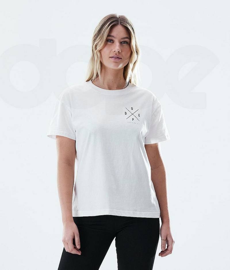 White Women\'s Dope Regular T-shirts | India_D1719