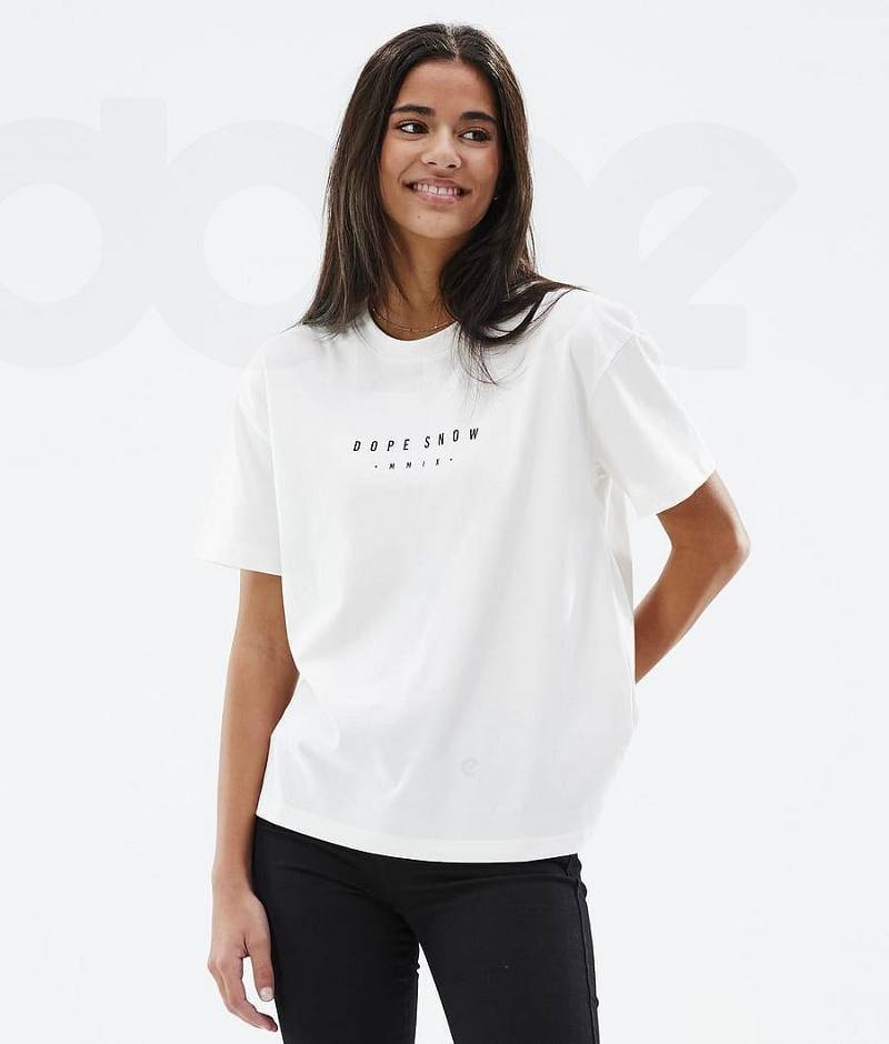 White Women's Dope Standard W T-shirts | India_D2308