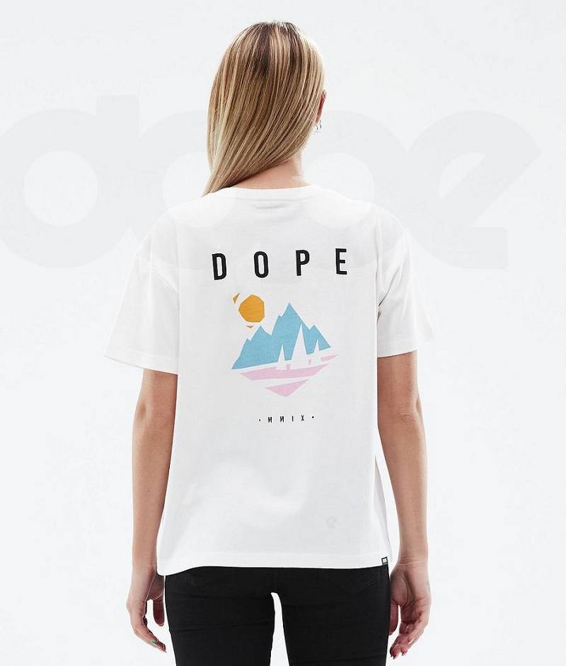 White Women\'s Dope Standard W T-shirts | India_D1309