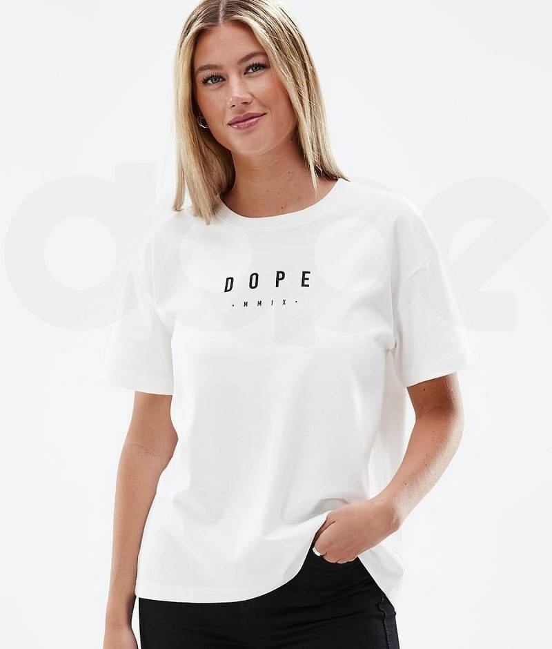 White Women's Dope Standard W T-shirts | India_D1600