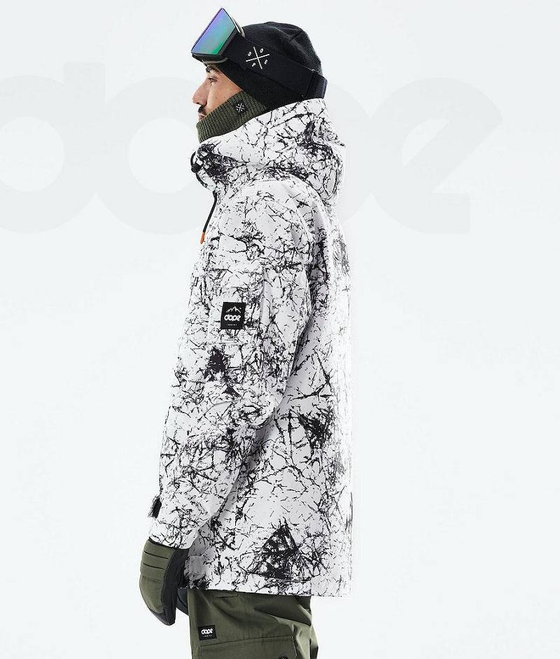 White / Black Men's Dope Adept 2021 Ski Jackets | India_D2500