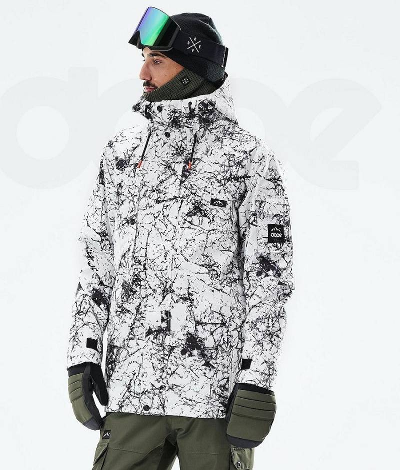 White / Black Men\'s Dope Adept 2021 Ski Jackets | India_D2500