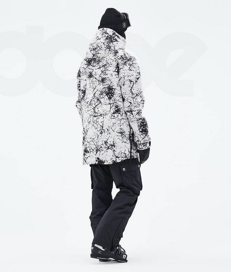 White / Black Men's Dope Akin 2021 Ski Jackets | India_D2064