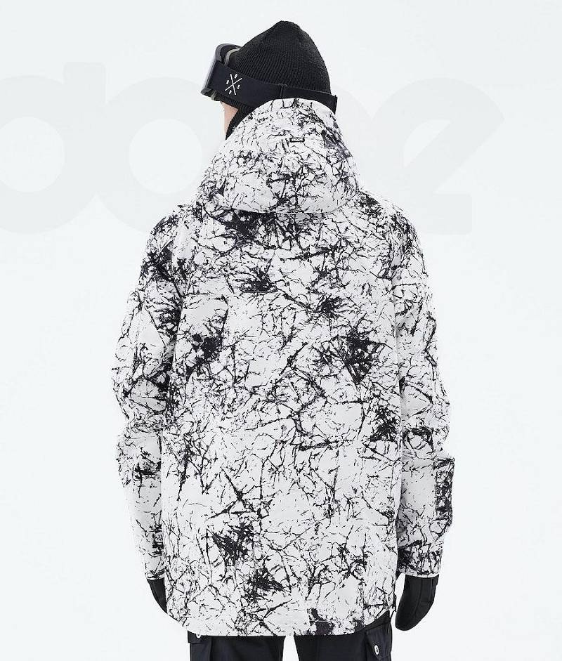 White / Black Men's Dope Akin 2021 Ski Jackets | India_D2064