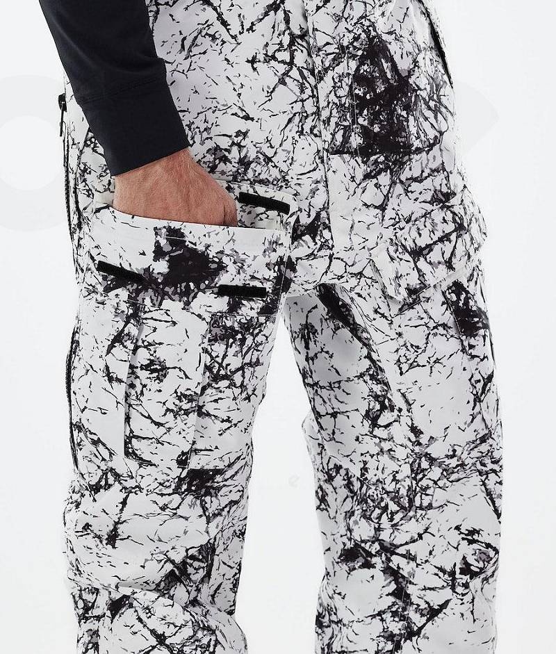 White / Black Men's Dope Antek 2021 Snowboard Pants | India_D1906