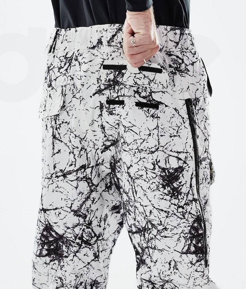 White / Black Men's Dope Antek 2021 Snowboard Pants | India_D1906