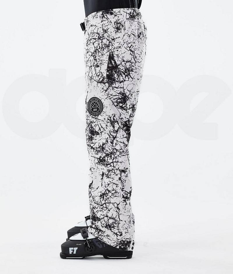 White / Black Men's Dope Blizzard 2021 Ski Pants | India_D1679