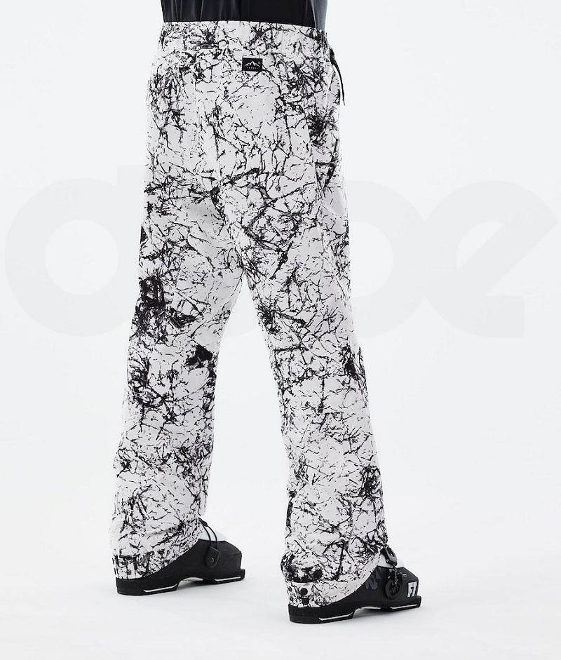 White / Black Men's Dope Blizzard 2021 Ski Pants | India_D1679