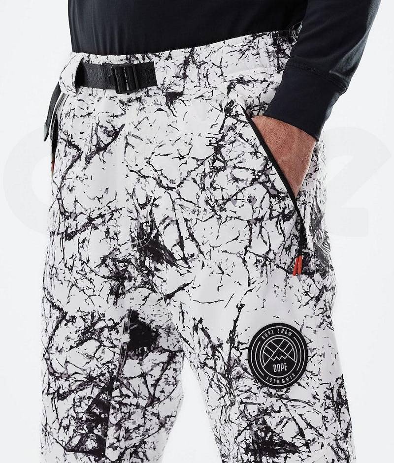 White / Black Men's Dope Blizzard 2021 Ski Pants | India_D1679