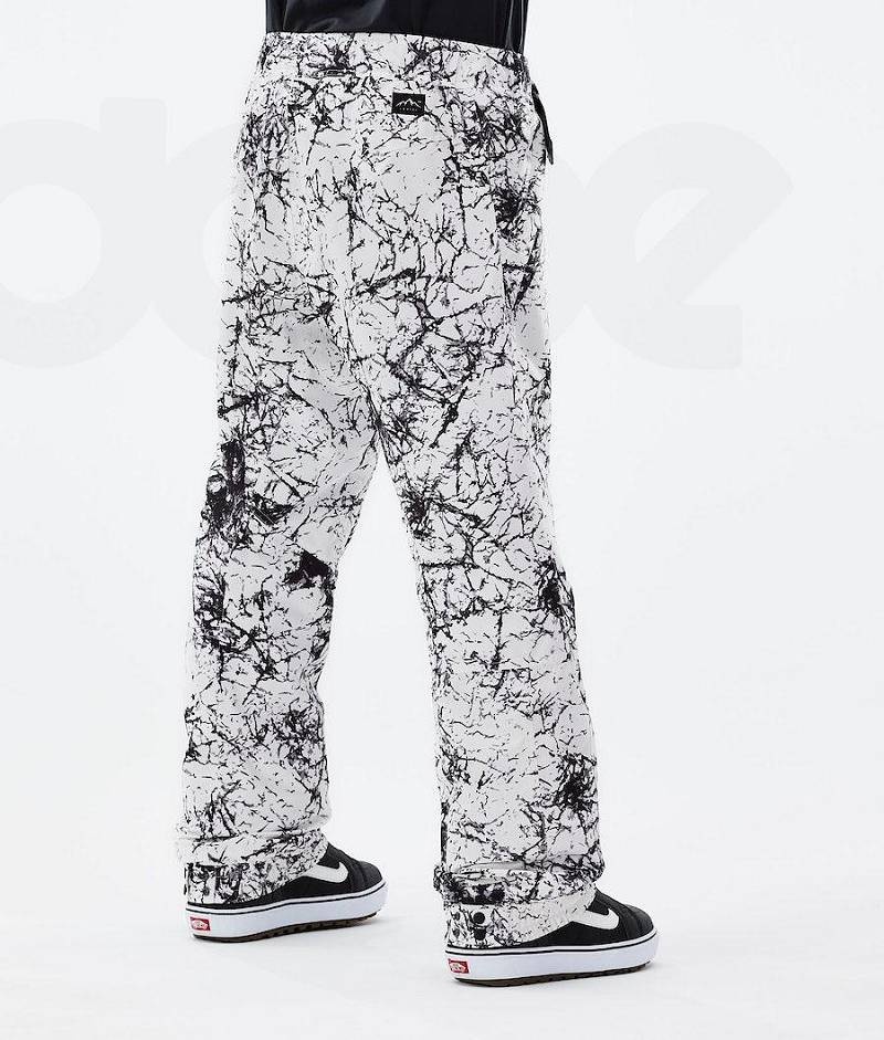 White / Black Men's Dope Blizzard 2021 Snowboard Pants | India_D2306