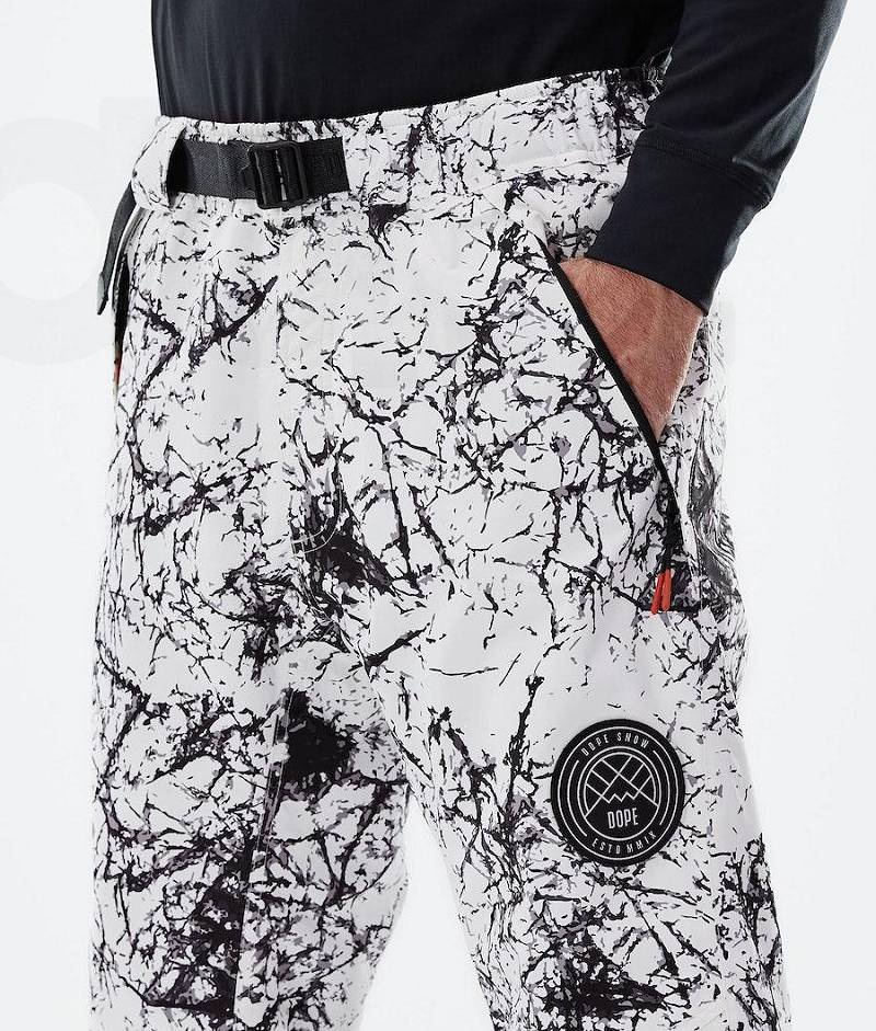 White / Black Men's Dope Blizzard 2021 Snowboard Pants | India_D2306