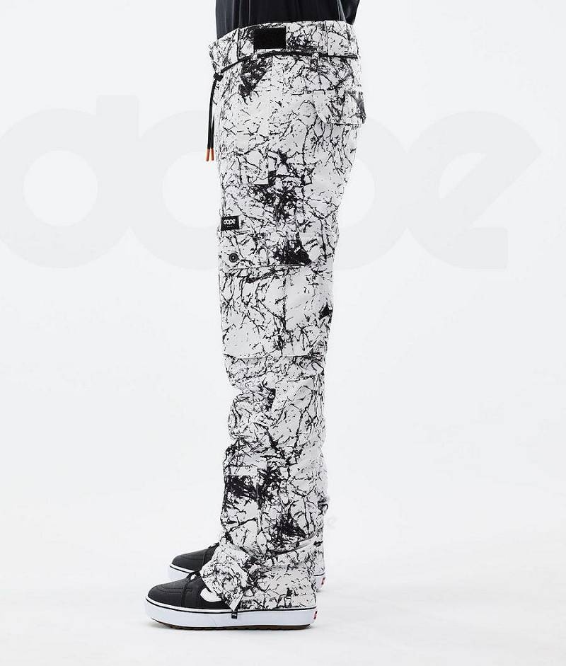 White / Black Men's Dope Iconic 2021 Snowboard Pants | India_D1227