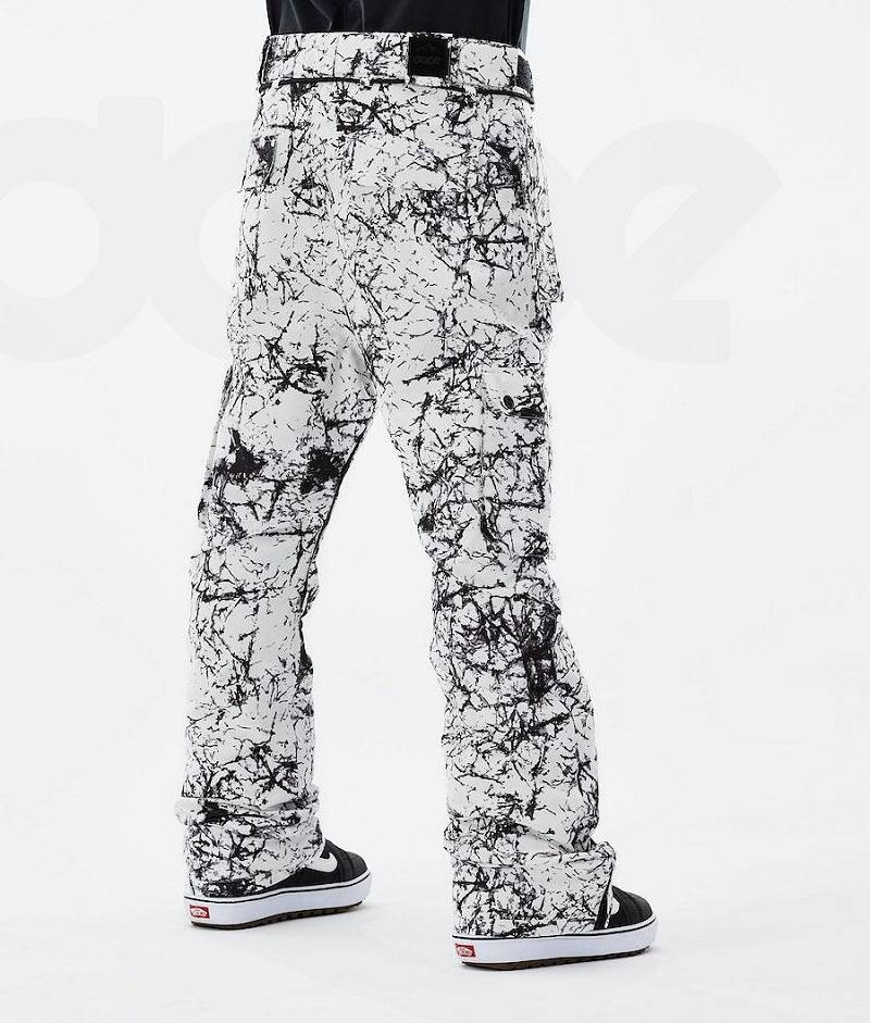 White / Black Men's Dope Iconic 2021 Snowboard Pants | India_D1227