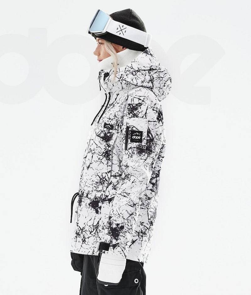 White / Black Women's Dope Annok W 2021 Ski Jackets | India_D2230