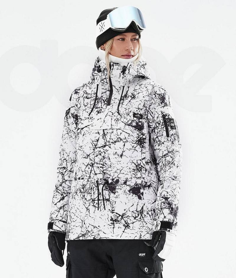 White / Black Women\'s Dope Annok W 2021 Ski Jackets | India_D2230