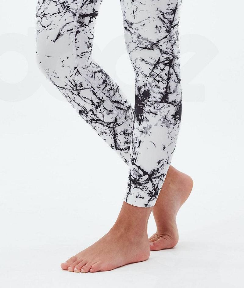 White / Black Women's Dope Snuggle W Base Layer Pants | India_D1653