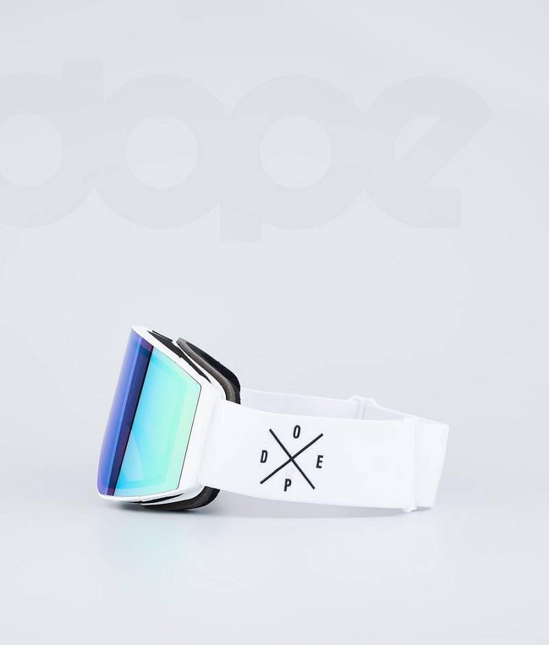 White / Green Men's Dope Sight Goggles | India_D2529