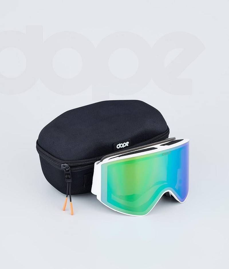 White / Green Men's Dope Sight Goggles | India_D2529